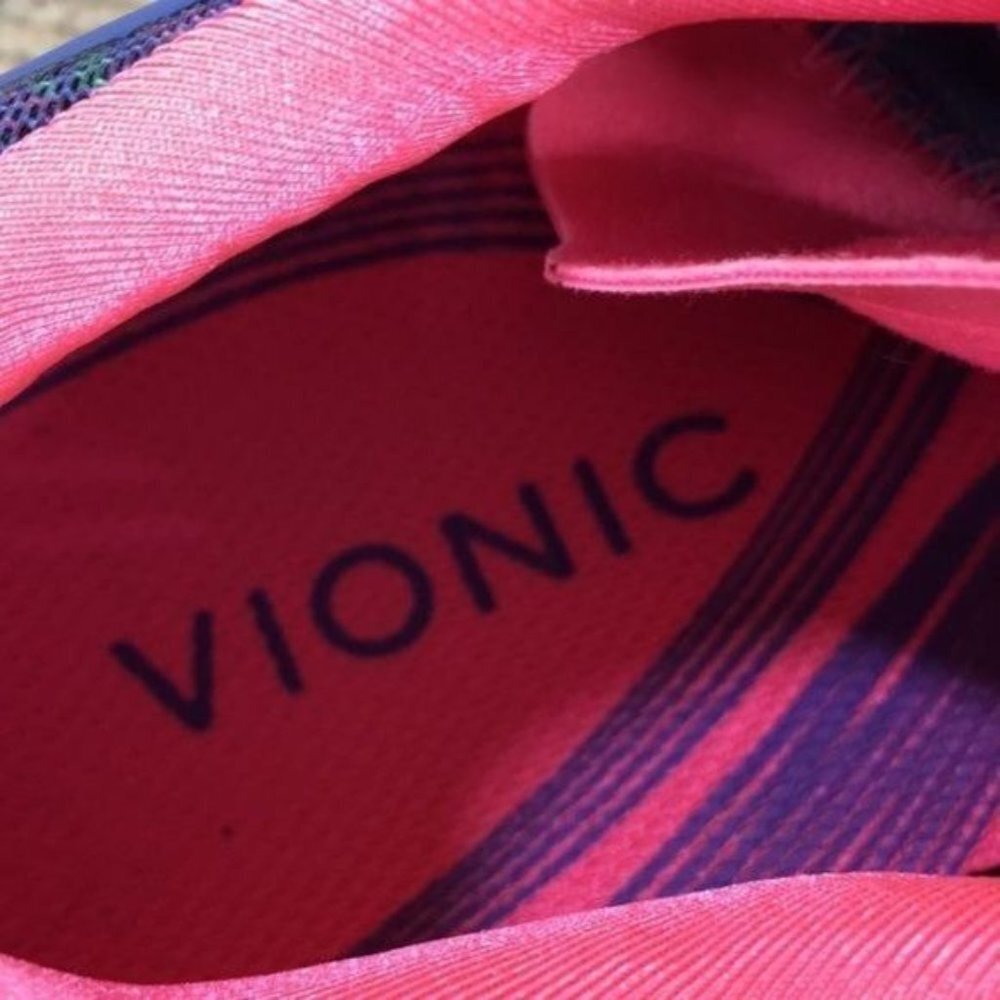 3/$20 Vionic Blue Agile Fyn Athletic Shoes Orthotic Womens 5 Lace Up Sneakers - Picture 9 of 13